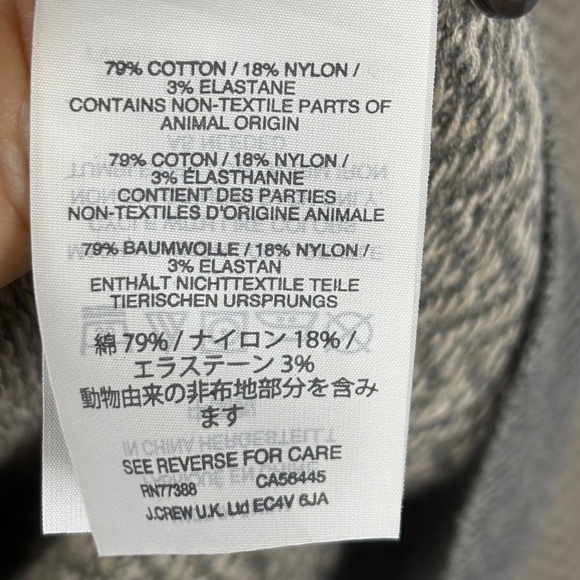 J. Crew Women’s Cropped Preppy Cardigan Sweater Sz L Button front Office Classic - Picture 4 of 8